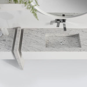 meuble marbre balma toulouse architecte design rénovation salle de bain douche baignoire