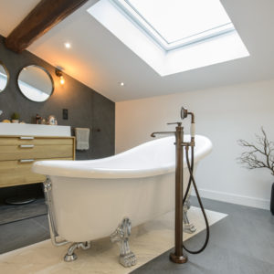 salle de bain rénovation gratentour carrelage décoration architecte balma haut de gamme grand format