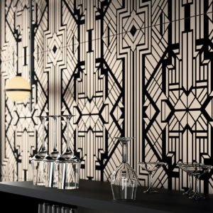 Swing Labirinto ottone su fondo nero matt architecte format design toulouse creation original balma renovation carrelage faience archi douche salle de bain