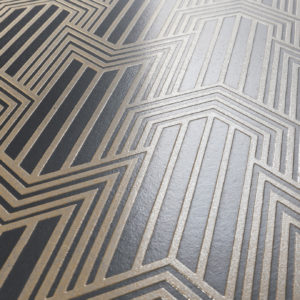 Swing Geometria ottone su fondo nero matt architecte format design toulouse creation original balma renovation carrelage faience archi douche salle de bain