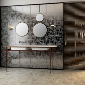 Swing Piuma sterling silver su fondo bianco matt architecte format design toulouse creation original balma renovation carrelage faience archi douche salle de bain