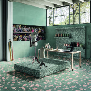 carrelage decoration balma architecte l'union blagnac terrazzo sanitaire toulouse medley emil rose vert couleur