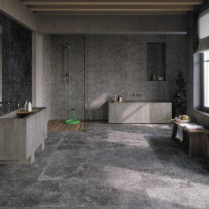 Pierre carrelage grand format dalle sur plot sanitaire architecte décoration