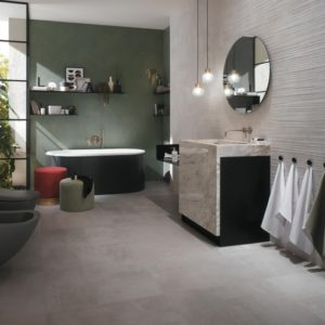 Boost pearl & Sage carrelage grand format plan de cuisine gamme complete balma rénovation architecte original béton design lmcs