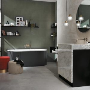 Boost Pearl & sage carrelage grand format plan de cuisine gamme complete balma rénovation architecte original béton design lmcs