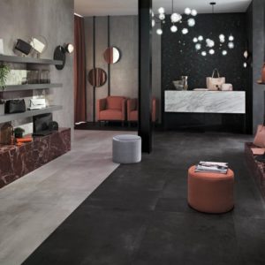 Boost Tarmac & Grey carrelage grand format plan de cuisine gamme complete balma rénovation architecte original béton design lmcs