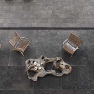 Pierre carrelage grand format dalle sur plot sanitaire architecte décoration