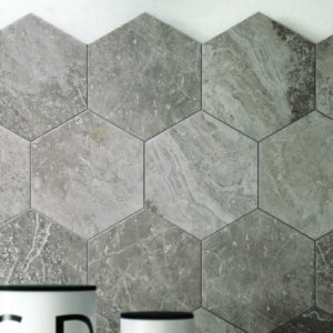 Bistrot Crux Grey hexagono carrelage decoration toulouse grand format balma architecte douche sanitaire bains maison appartement