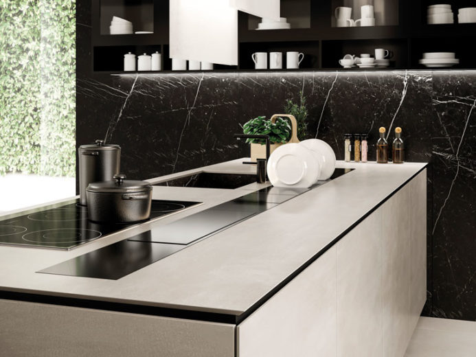 kitchen cuisine plan de travail top haut de gamme architecte rénovation sol mur faïence carrelage marbre dekton