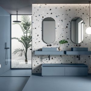 grand format xxl carrelage beton uni architecte decoration toulouse sanitaire terrazzo design balma l'union douche