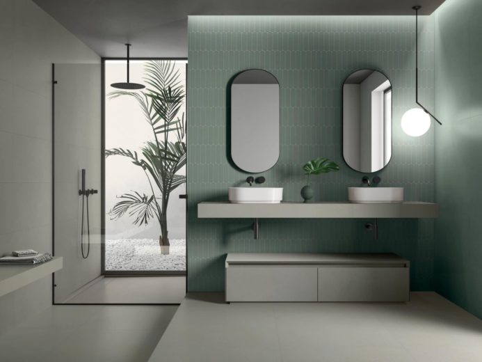 grand format xxl carrelage beton uni architecte decoration toulouse sanitaire terrazzo design balma l'union douche