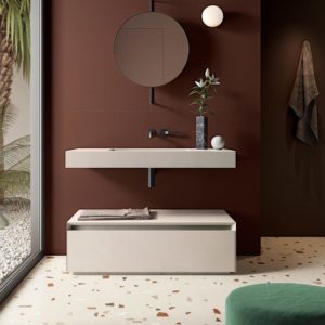 grand format xxl carrelage beton uni architecte decoration toulouse sanitaire terrazzo design balma l'union douche