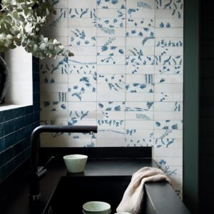 Rice bianco decoro decoration marazzi 3D architecte original carrelage salle de bain salle d'eau douche sanitaire mural lmcs balma labege rénovation