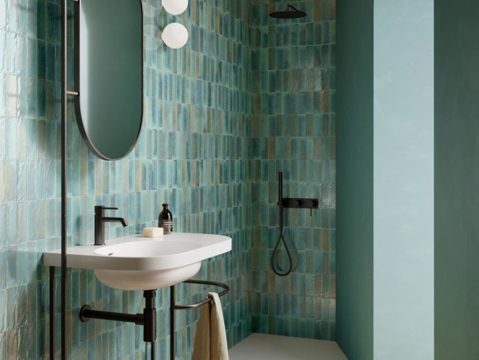 decoration ragno 3D architecte original carrelage salle de bain salle d'eau douche sanitaire mural lmcs balma labege rénovation