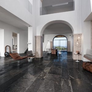 Ibla Nera carrelage sol mur sanitaire salle de bain toulouse decoration architecte douche pierre beton marbre piemme