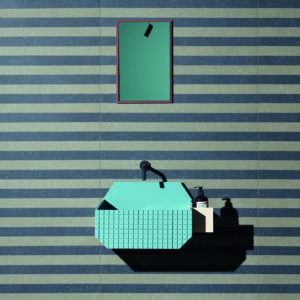 41 zero 42 carrelage litalien decoration bleu terracotta toulouse balma sanitaire architecte original creation projet saint Orens Labège