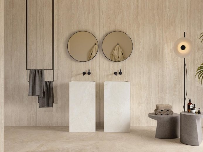 travertin pierre beige carrelage decoration toulouse labege balma architecte sol facile entretien