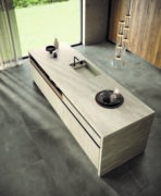 carrelage plan de travail cuisine travertin dalle grand format