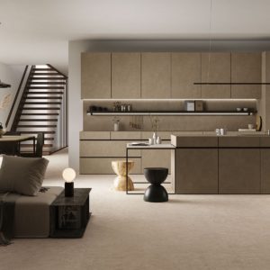 carrelage plan de travail decoration beton taupe cuisine kitchen atlas plan