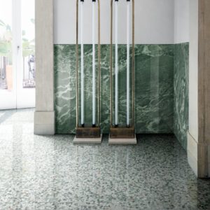 carrelage marbre decoration vert bleu rouge grand format decoration architecte