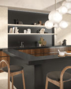 carrelage plan de travail cuisine Toulouse cérame kitchen noir granit bois noyer balma marbre