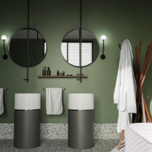 carrelage marbre decoration vert bleu rouge grand format decoration architecte