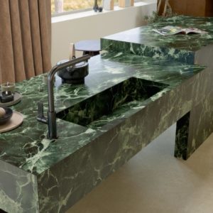 carrelage marbre decoration vert bleu rouge grand format decoration architecte