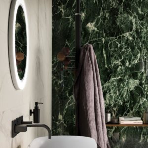 carrelage marbre decoration vert bleu rouge grand format decoration architecte