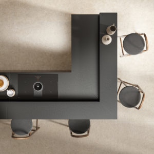 carrelage plan de travail cuisine Toulouse cérame kitchen noir granit bois noyer balma marbre