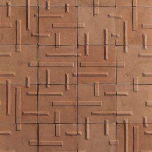 La piastrelle Segnata decoration terre cuite creation architecte cotto brique terracotta italien haut de gamme decors motif relief