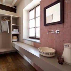 CONSOLARE SALMONE 6X25 decoration pierre italie pietra terre cuite balma toulouse architecte